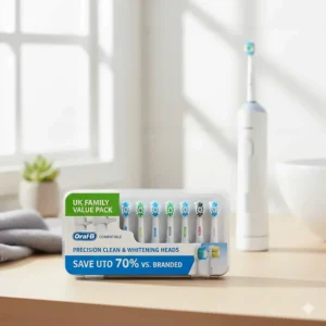 A range of affordable Oral-B compatible replacement toothbrush heads in a large value pack for UK consumers. cheap oral b brush heads