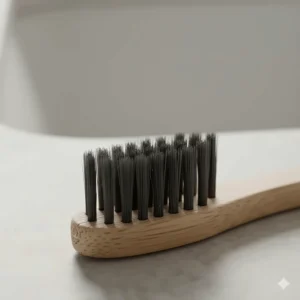 An illustration of soft, BPA-free nylon bristles designed for gentle gum care and effective plaque removal.