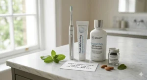 Graphic highlighting tips for long-lasting results, including regular dental check-ups and hygiene appointments.