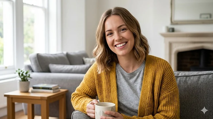 Alt text for image 1: A close-up of a bright, healthy smile showing the results of professional teeth whitening for smokers, set against a clean clinical background. whitening for smokers teeth