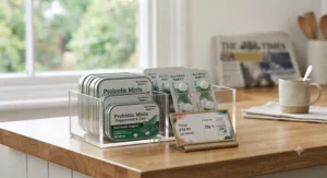 Cost breakdown chart assessing the value for money of top-rated probiotic mint brands in the UK.