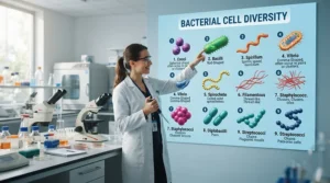 An infographic showing oral probiotic strains explained through a breakdown of beneficial bacteria in saliva.