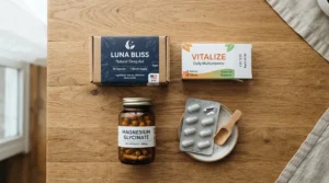 An infographic layout highlighting probiotic mints vs probiotic lozenges packaging options side by side.