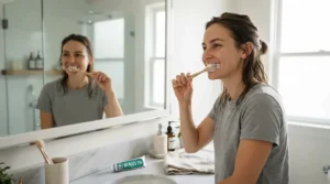 A visual guide featuring top oral probiotics for gum health to help manage common gum bleeding issues.